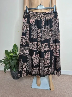Windsmoor Black Multi Pleated Maxi Skirt UK 12 14 Smart Casual Formal Work - Image 1 of 4