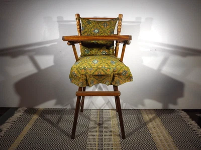 Vintage CASS TOYS Wooden Doll High Chair Antique Toy Old Dolly Girl MADE IN USA - Image 1 of 4