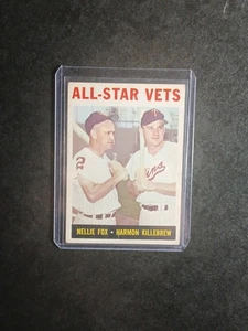 1964 Topps Baseball Card #81 All-Star Vets Nellie Fox & Harmon Killebrew EX - Picture 1 of 12