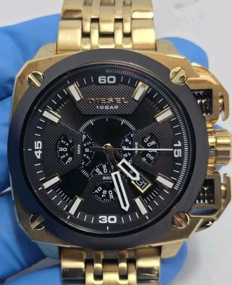 Diesel BAMF Reloj Cronógrafo Hombre Tono Dorado Acero Inoxidable Esfera Negra DZ7378 Foto 1 de 4
