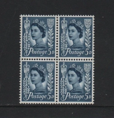 JERSEY 1968 5d. royal blue (two phosphor bands) (SG14) BLOCK OF 4 *VF MNH* - Image 1 of 2