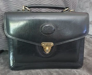 Chiltern Vintage Style Organiser Bag Black Brass Clasp Multiple Pockets - Picture 1 of 8