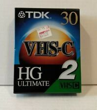 2 Pack TDK VHS-C TC 30 Blank Cassettes HG Ultimate Brand New Sealed