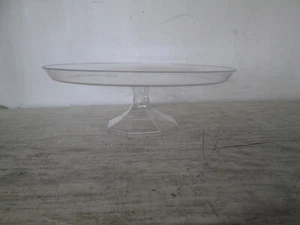 Clear Pedestal 10" Cake Stand, Plastic, Unbranded, 3 1/2" Tall - Picture 1 of 3