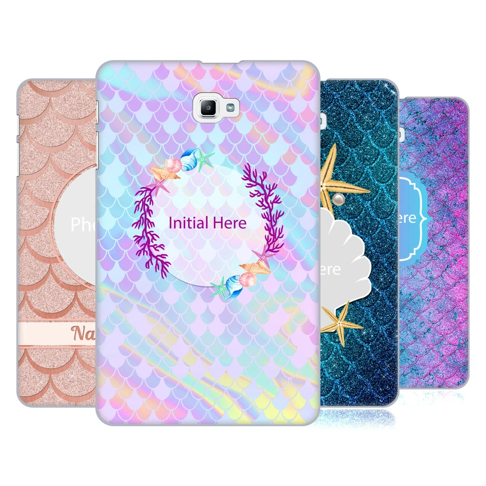 CUSTOM CUSTOMISED PERSONALISED MERMAID SCALES BACK CASE FOR SAMSUNG TABLETS 1 - Image 1 of 4