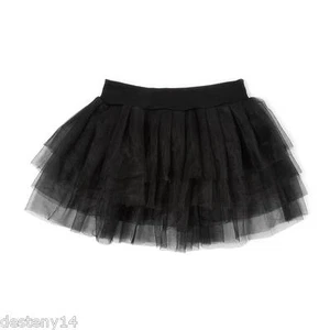 Tutu Junior Ladies Halloween Black Skirt Ballerina Dance Class Size M/L New - Picture 1 of 8