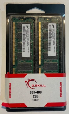2 - 1GB RAM Memory Micron PC3200 DDR Dual Channel Memory Module - Image 1 of 2