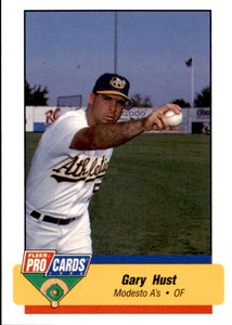 1994 Modesto A's Fleer/ProCards #3076 Gary Hust Hattiesburg Mississippi MS Card