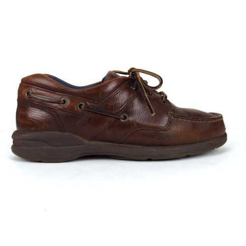 Scarpe Timberland Moc Toe uomo taglia 8 5 M tomaia in pelle marrone suola antitraccia