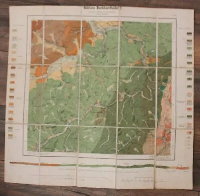 Geologische Specialkarte Des Königreichs Sachsen  Burkhardtsdorf  1914 Sf • 50€