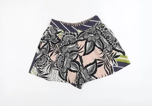 Topshop Womens Floral Polyester Blend Culotte Shorts Size 8 L3 Reg - Picture 1 of 10