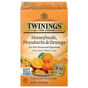 3 Pack - Twinings Honeybush, Mandarin & Orange Herbal Tea Bags - 20 Count - Picture 1 of 3
