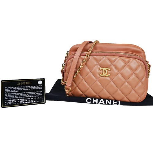CHANEL CC Materasso Mini Catena Borsa a Spalla Pelle Rosa GHW Italia 323RH639