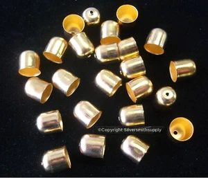 Collar conos extremos tanga 10 mm cuero collar extremos 24 piezas oro amarillo pl FPS094 - Imagen 1 de 4