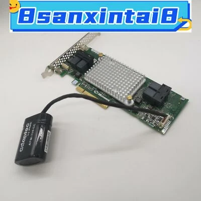 ADAPTEC ASR-81605Z 12GB/S PCIE SAS SATA 16 PORT RAID CARD  + AFM-700CC battery - Image 1 of 4