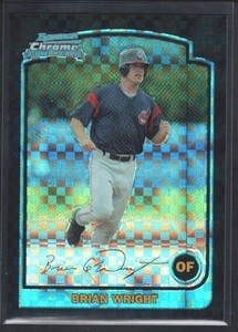 BRIAN WRIGHT 2003 BOWMAN CHROME #326 RC ROOKIE XFRACTOR INDIANS SP MINT $10