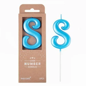 2.76 Inch Elegant Blue 8 Number Birthday Candles Blue Number Candles Cake Number - Picture 1 of 6