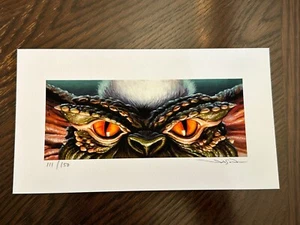 Gremlins Streifen Horrorfilm Druck Poster Mondo Augen ohne Gesicht Jason Edmiston - Bild 1 von 1