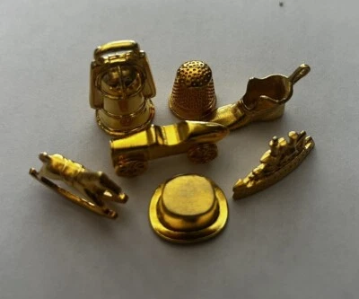 Vintage Franklin Mint Monopoly Collector's Edition Set of 7 Tokens - Image 1 of 2