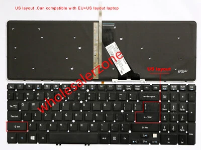 New for Acer Aspire M5-581 M5-581T M5-581G M5-581PT laptop Keyboard backlit - Bild 1 von 4