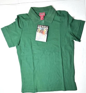 New Mudd Polo Tshirt Kids Girls Size Medium Green Vintage Y2K - Picture 1 of 5