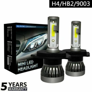 2X H4/HB2/9003 MINI1 LED Headlight 36W 8000LM COB Bulbs Kit Hi/Low Beam 6000K UE - Picture 1 of 9