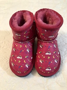 Rich Fashion Fucsia Pink Rainbow Unicorns Toddler Girls Winter Boots 24/ 7 - Picture 1 of 9
