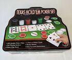 New-Texas Hold'em Poker Set Cards Chips Case Cardinal's Professional Open Box