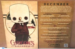 Gideon’s Bakehouse December 2024 Menu Card NEW - Picture 1 of 1