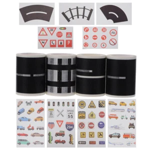 13 Pcs Kinder Road Band Auto Straße Band Für Kid Eisenbahn Aufkleber - Photo 1/12