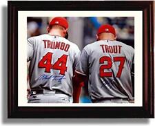 Unframed Mike Trout - Mark Trumbo Autograph Replica Print - California Angels