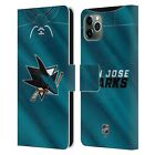 Official Nhl San Jose Sharks Leather Book Wallet Case For Apple Iphone Phones
