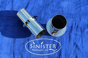 Sinister Products LLC 4 In Stainless Steel Marine Through Hull Boat Exhaust Tips - Picture 1 of 6