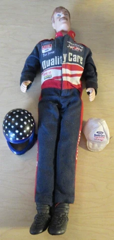 Dale Jarrett 12" Collector Figurine 1997 with Accessories - Hat and Helmet Cover