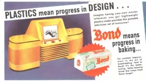 AD BOND BREAD "Progress In Baking Plastics Portable Television Set Of Tomorrow - Picture 1 of 1