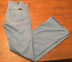 7 For All Mankind Women's Charlize Flared Light Blue Wash Jeans SZ 28 x 32 EUC - Picture 1 of 6