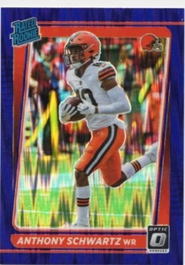 Amortiguador Anthony Schwartz 2021 Panini Donruss Optic Purple Prizm #231 Browns - Imagen 1 de 2