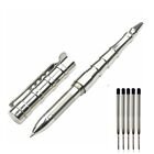 EDC Practical Stainless Steel Ball Pen Signature Tactical Pens w 5pcs G2 Refills