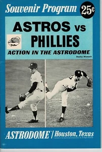 Vintage 1969 Houston Astros vs. Philadelphia Phillies Programm Houston Astros - Bild 1 von 4