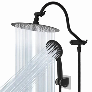10 Inch High Pressure Shower Head Combo Rainfall Shower Head with Handheld Spray - Picture 1 of 9