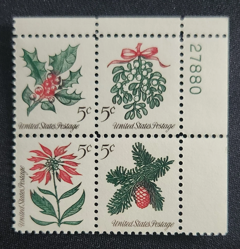 US Scott 1254-1257 - Christmas - MNH - 1964 Issue - Plate Block of 4 - Image 1 of 1