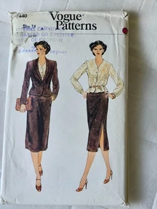 Vintage 1970s skirt suit pattern Vogue 7440 size 14 bust 36 - Picture 1 of 2