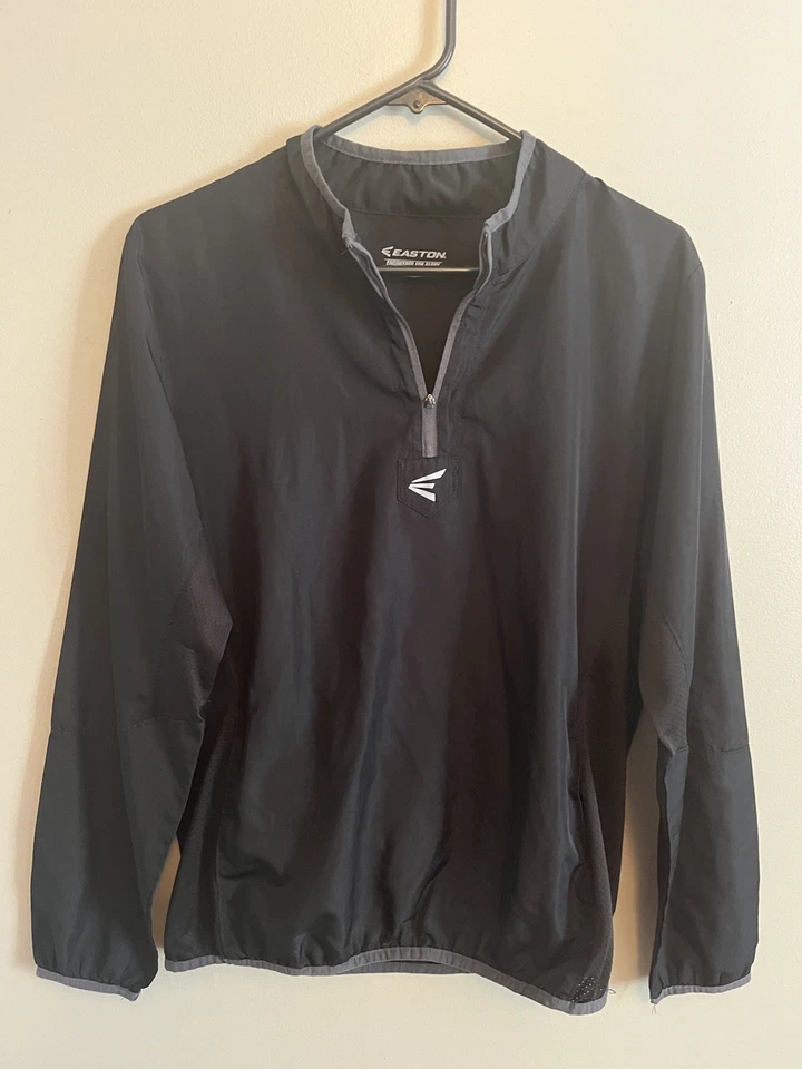 Pullover Easton 3/4 Cremallera Delgado Talla Grande Negro Gris Borde. Foto 1 de 4