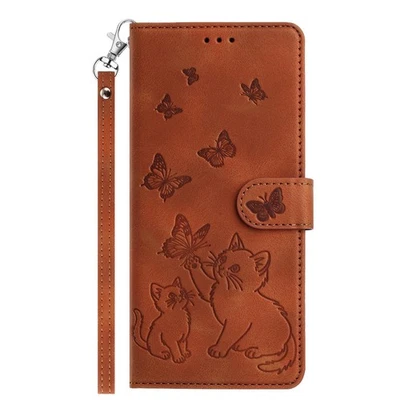 Cat Butterfly Wallet Phone Case for Infinix Tecno Spark 20 ZTE TCL Sony 1 5 10 - Image 1 of 4