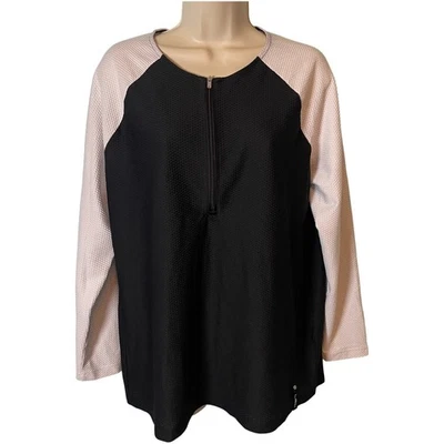 Pullover Lauren Ralph Lauren para mujer colorblock talla 1X malla atlética 1/4 cremallera Foto 1 de 4