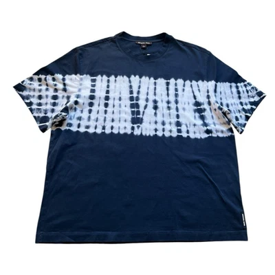 Camiseta Michael Kors Para Hombre Grande Azul Blanco Tie-Dye Algodón Jersey Informal Nueva Con Etiquetas Foto 1 de 4