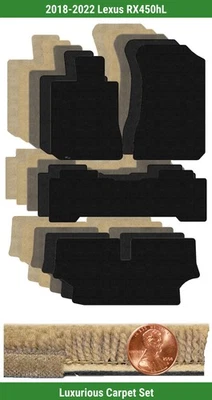Conjunto de tapete Lloyd Custom Luxe para 2018-2022 Lexus RX450hL (4 peças) #VUB - Imagem 1 de 4