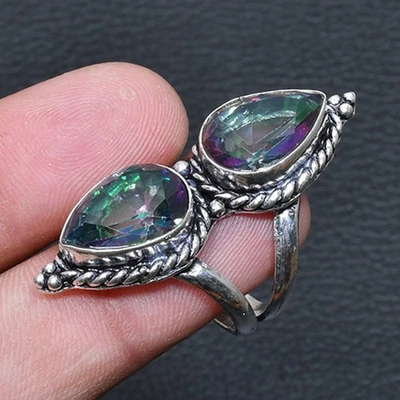Mystic Rainbow Topaz Handmade Jewelry Ring US Size 7 z100 - Image 1 of 3