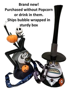 Disney Parks Jack Skellington Popcorn Bucket & Mayor Sipper Halloween Party set - Picture 1 of 6