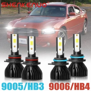For 2006-2010 Dodge Charger LX 9005&9006 LED Headlight Bulbs High Low Beam 6000K - Foto 1 di 13